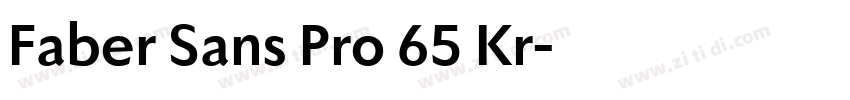 Faber Sans Pro 65 Kr字体转换